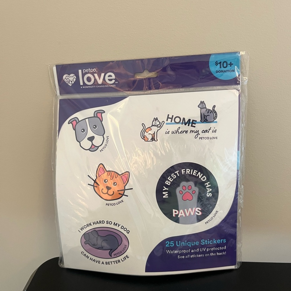 Petco Pet Lover Sticker Set 25 Unique Dog Cat Waterproof&UV Protecte Sticker New